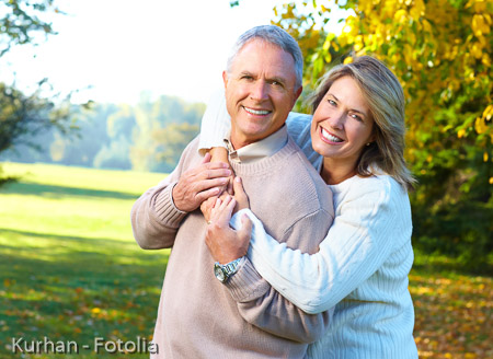 elderly seniors couple