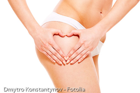 feminine hip and hands like heart