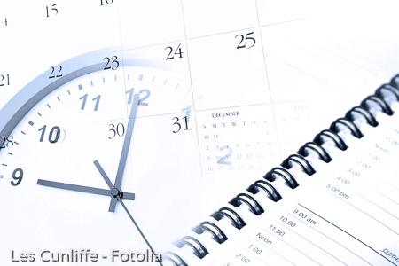 Stationery and clock