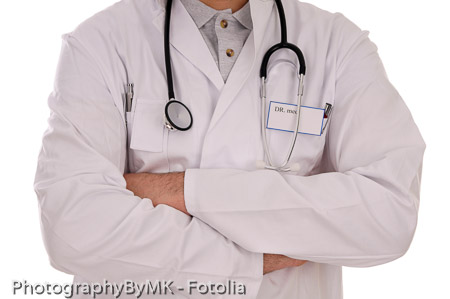 Medical doctor with stethoscope