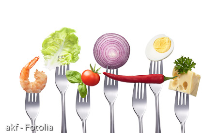 Verschiedene vitaminreiche Lebensmittel