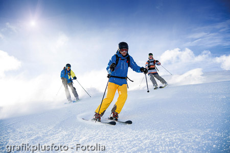 Drei Skifahrer