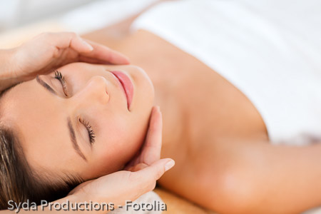 beautiful woman in spa salon