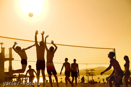 volleyball on beach